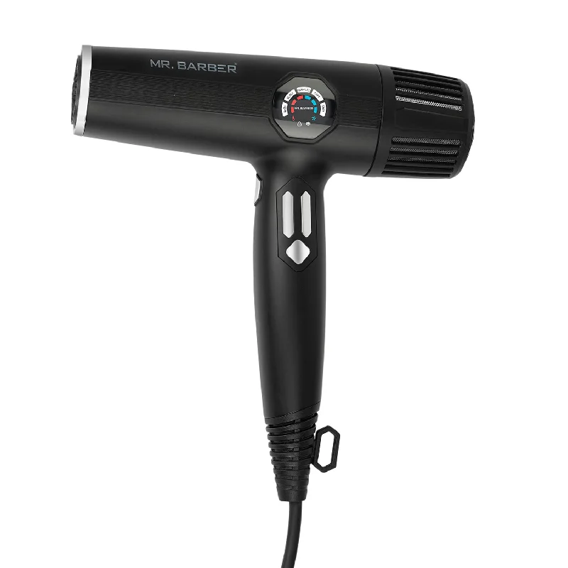Mr. Barber Autograph PRO Smart Hair Dryer 2400W with 5 Heat Modes & BLDC Motor 70000 RPM (Black) - 1 Unit