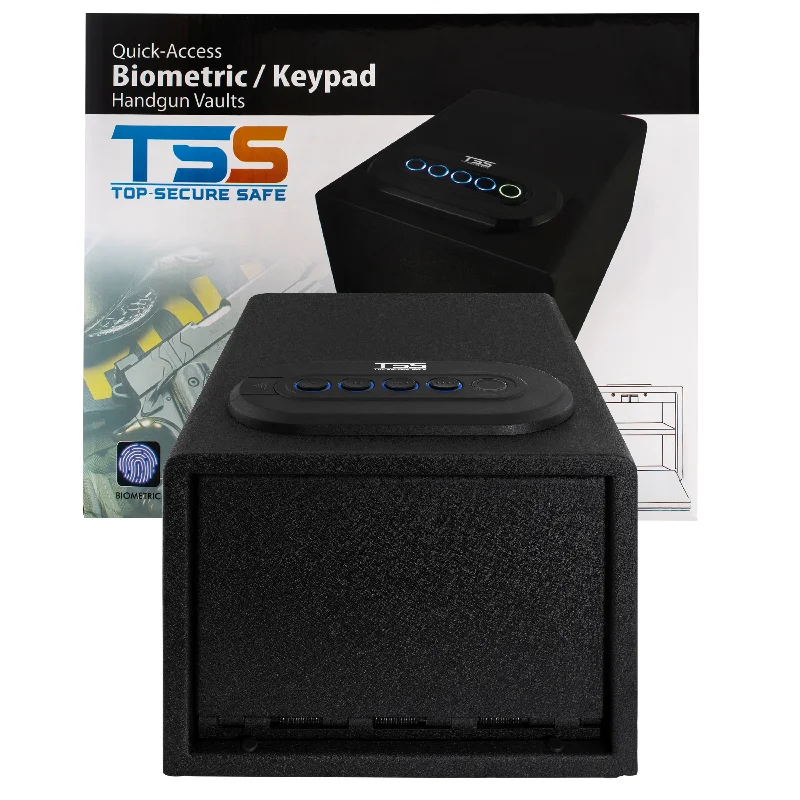 Biometric Safe High Capacity Fingerprint Lock Box Cabinet CaseCache Arsenal 3 Way Quick Access
