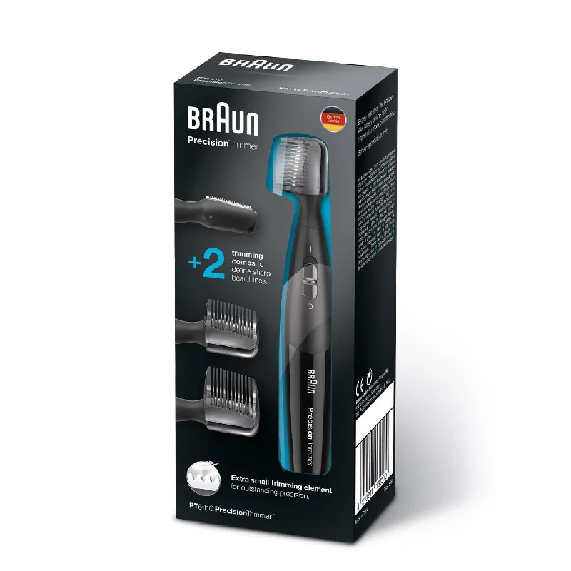 Braun Men's PT5010 Precision trimmer with 2 Combs and Trimmer Stand - Black