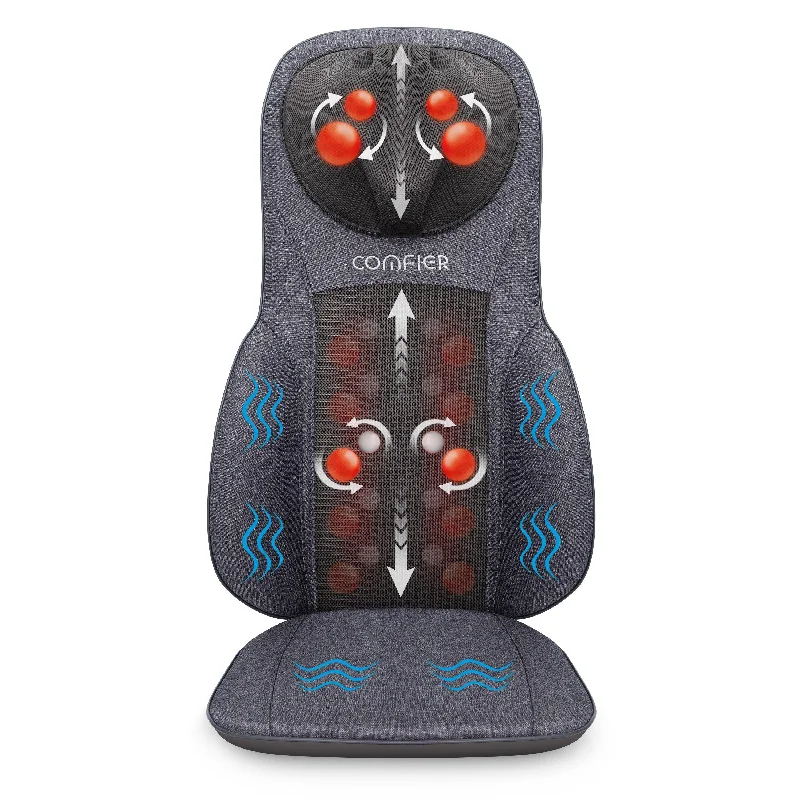 Comfier Shiatsu Neck Back Massage Seat Cushion with Heat,Adjustable Kneading Rolling Massage Chair - 2113 Comfier Shiatsu Neck Back Massage Seat Cushion with Heat,Adjustable Kneading Rolling Massage Chair - 2113