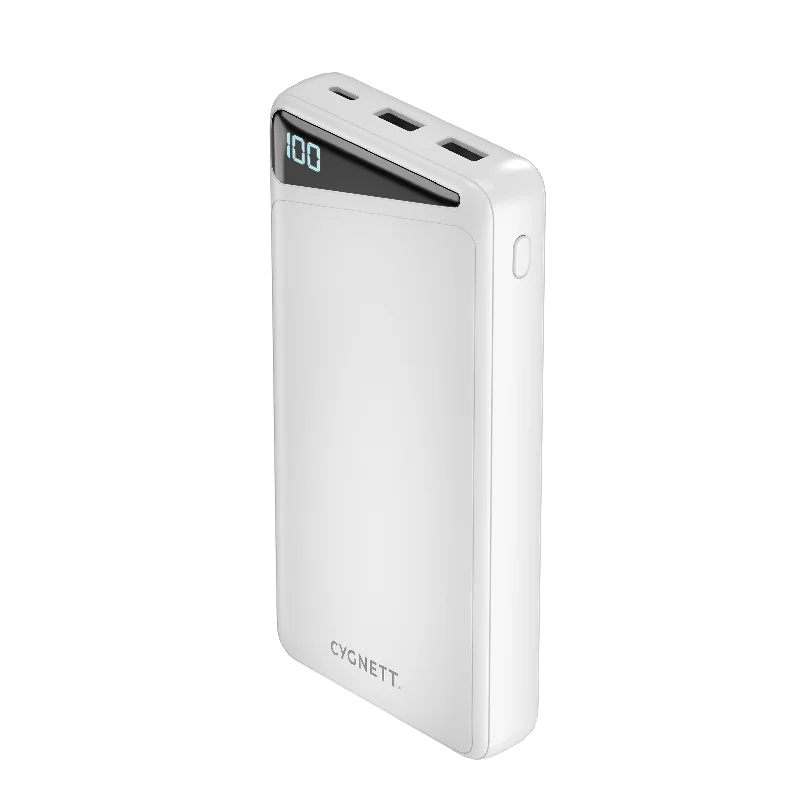 20,000 mAh Power Bank - White