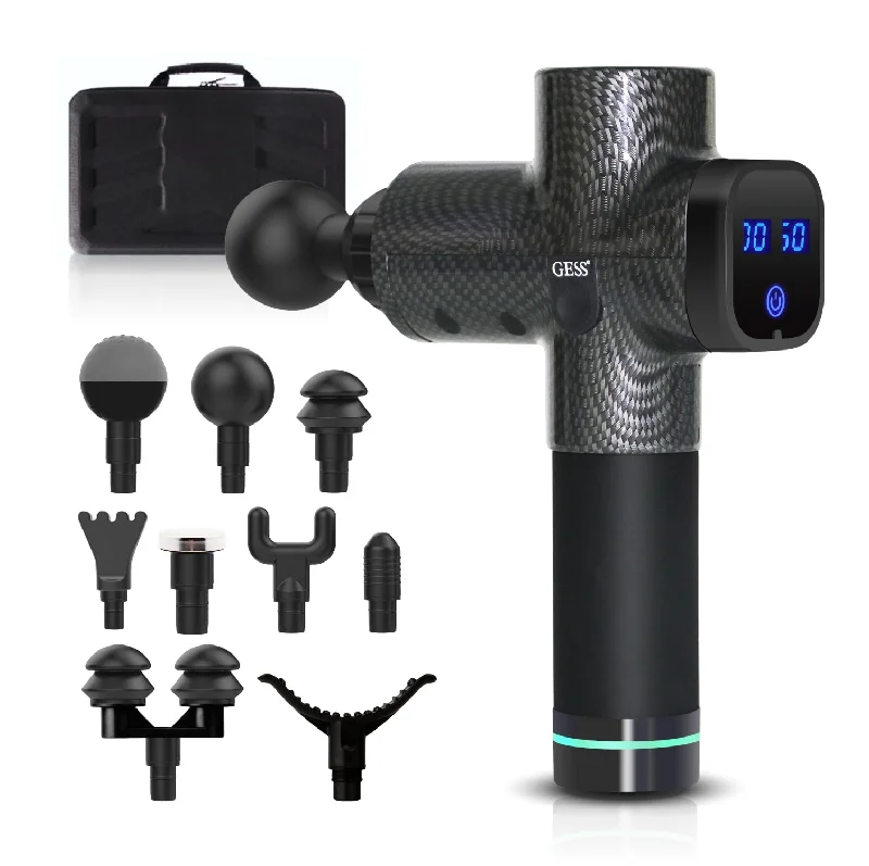 GESS Revolver Muscle Massage Gun with 9 Heads