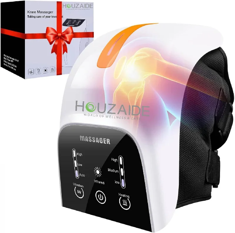 HOUZAIDE Smart Knee Massager with 3D Massage, Heat Therapy, and Vibration(HA202)