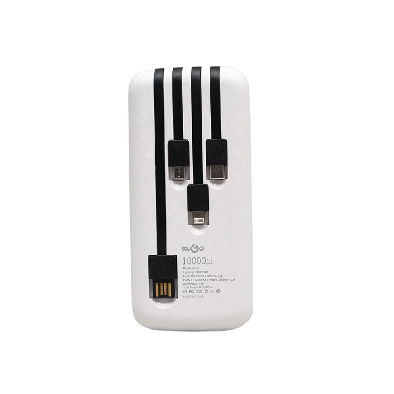 Klgo 10000MAH 4in1 Power Bank White [KP-83 WH]