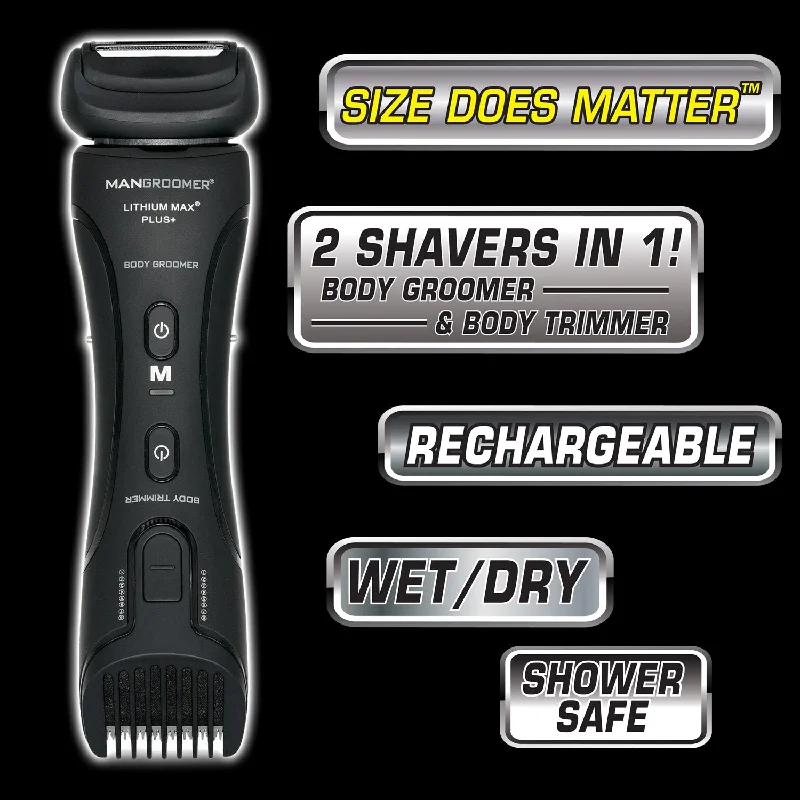 LITHIUM MAX PLUS+ Body Groomer and Body Trimmer with Lithium-ion Rechargeable Battery