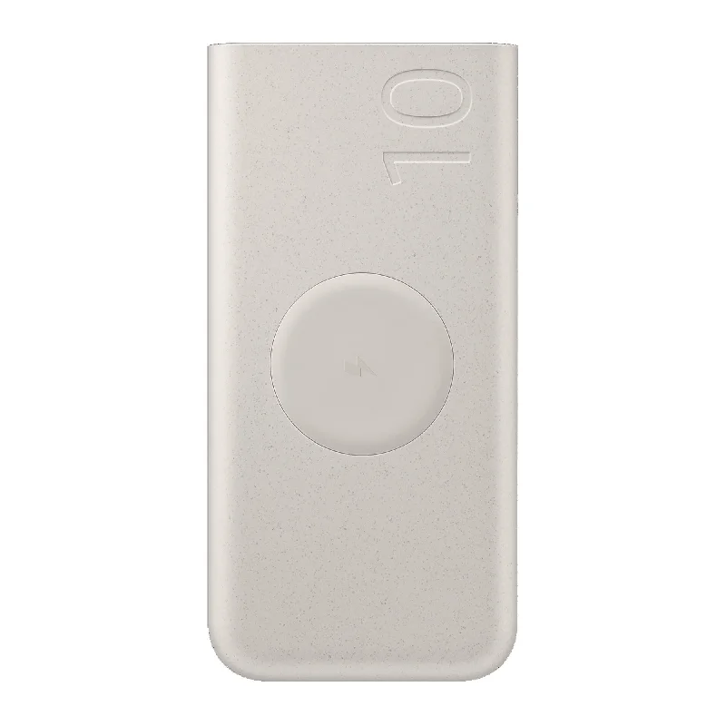 Samsung OEM 10,000mAh PD USB-C Portable Power Bank w/Wireless Charging - Beige - 15-12691