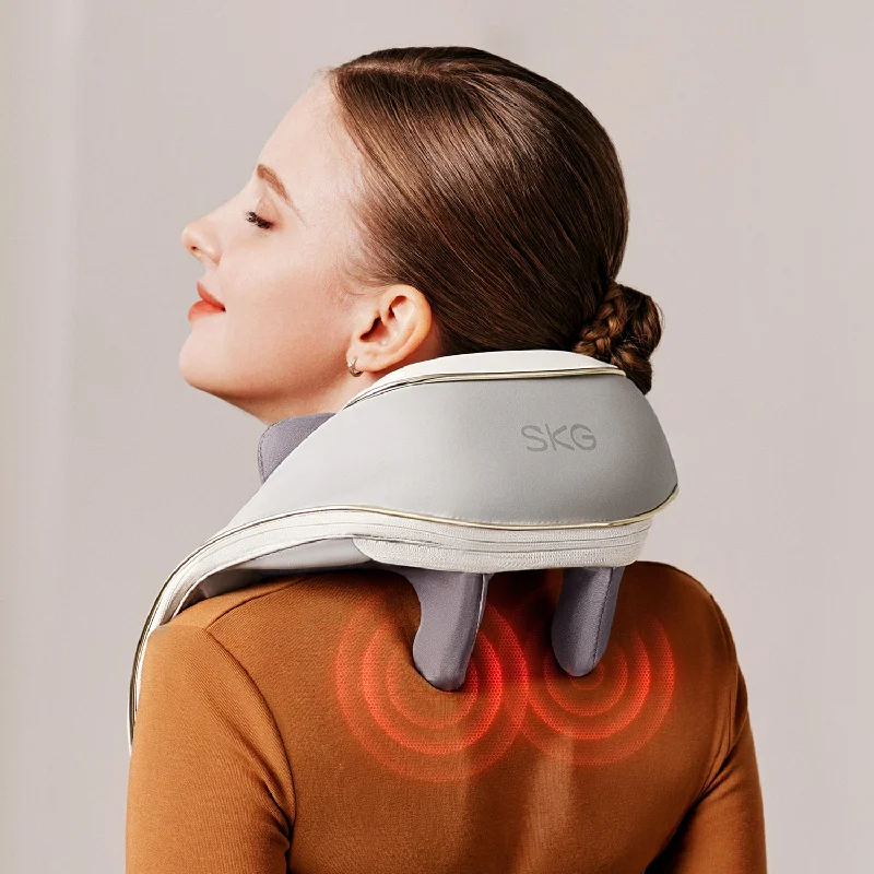 SKG H5 Mini Cordless Shiatsu Neck and Shoulder Massager with Heat