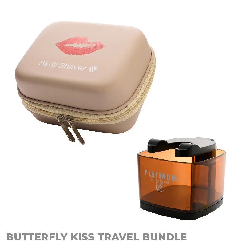 Tan Travel Case and Gold Rinse Stand