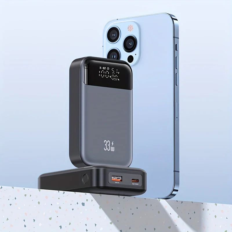 USAMS 33W PPS Portable Dual Port Fast Charging Power Bank with Smart Digital Display Battery Capacity: 10000mAh USAMS 33W PPS Portable Dual Port Fast Charging Power Bank with Smart Digital Display Battery Capacity: 10000mAh