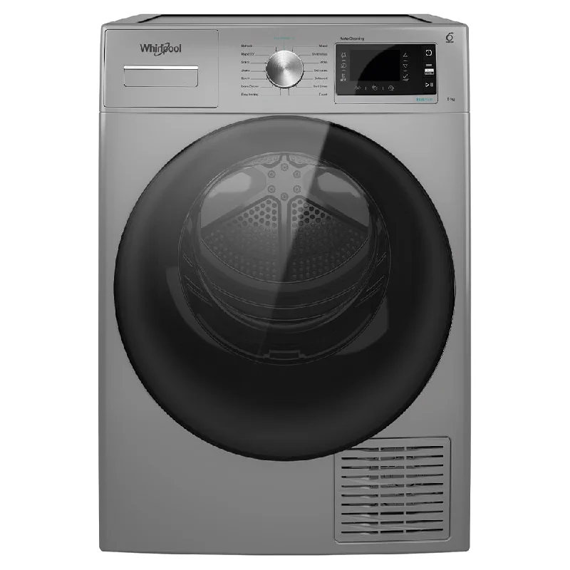 Whirlpool 9KG Freestanding Heat Pump Tumble Dryer - Silver | W6 D94SB UK