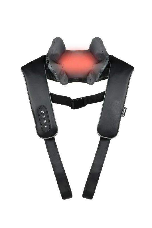 Zyllion Rechargeable 4D Shiatsu Neck and Shoulder Massager with Heat (ZMA-36)